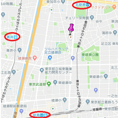 グッドステイ北綾瀬SOUTHクレヴィスタ●『禁煙ルーム・Wi-Fi無制限・独立洗面・浴室乾燥付』【ハイクラス】の物件地図