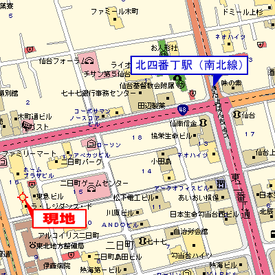 マンスリーリブマックス仙台市役所前■『禁煙ルーム・1K・22平米』【1名入居限定】≪スマートシリーズ≫の物件地図