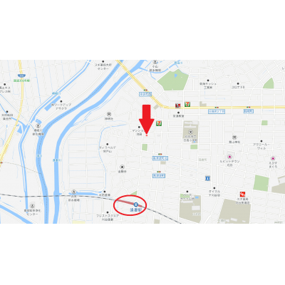 ＡＣＯ高津波町Ⅱ　⭐角部屋⭐　※90日以上でご利用が可能となります。の物件地図