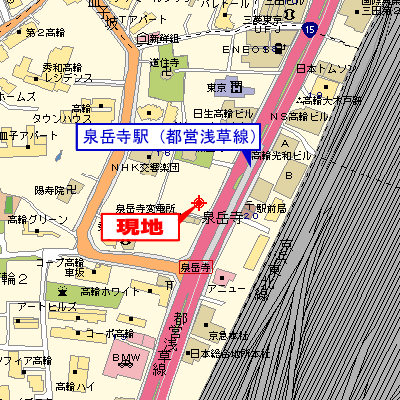 グッドステイ高輪・泉岳寺■『禁煙ルーム・29平米・駅1分・1名入居限定・独立洗面』【ベーシック】の物件地図