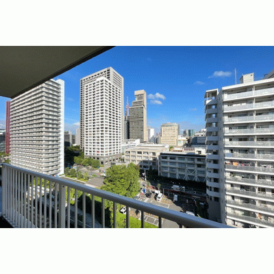 【田町3分】複数路線利用可・造作デスク＆10階眺望丨田町サンハイツ都心に暮らすミニマム1Rプラン(4)の物件地図