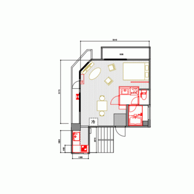 【東日本橋1分】無垢床・ネット無料/出張に丨ダイヤモンドレジデンス東日本橋開放感あふれる！東日本橋1Rプラン(2)の物件地図