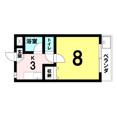【三重県鈴鹿市/鈴鹿市駅徒歩約5分/駐車場/無料Wi-Fi/バストイレ別/洋室8帖】クレールカルティエ ファミマンの物件地図