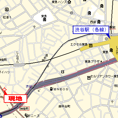 マンスリーリブマックス渋谷神泉◎『禁煙ルーム・25平米』【1名入居限定・独立洗面・浴室乾燥付】≪スタンダードシリーズ≫の物件地図