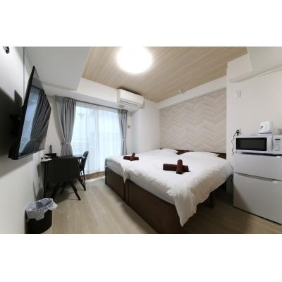 【25年12月オープン】ニューガイアリルーム芝№27　5th floor ツインルーム (Wi-Fi無料・禁煙🚭・浴室乾燥・IHクッキングヒーター)の物件地図