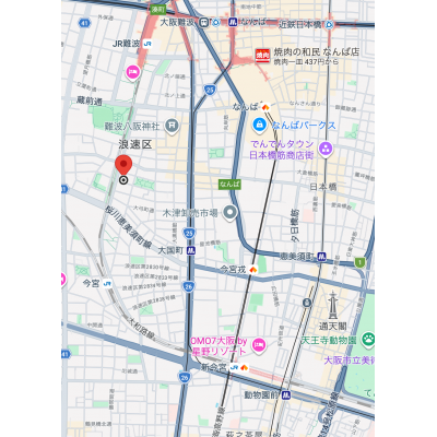 マンスリー　大国町　　　※大国町駅まで徒歩5分・ファミリー最適・ゆったりできる※の物件地図