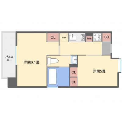 【オレンジマンスリー九大病院前】♪新規OPEN♪馬出九大病院前駅4分♪31㎡のゆったり2K/トリプルセキュリティ/禁煙ルーム/Wi-Fi無料/の物件地図