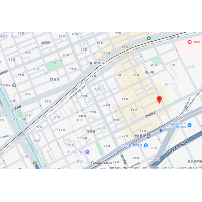 トラスト三宮東1【阪急・阪神春日野道駅徒歩圏内♪】の物件地図