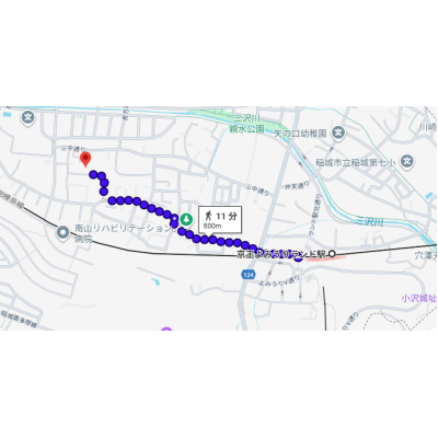 東都マンスリー　ドミールワダ【WiFi無料！京王よみうりランド駅徒歩10分！】の物件地図