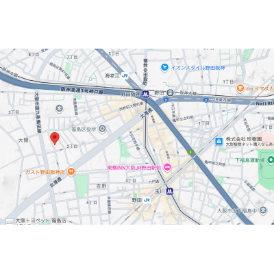 マンスリー野田阪神　　　※梅田・難波アクセス良好/家具家電付/Wi-Fi完備※の物件地図