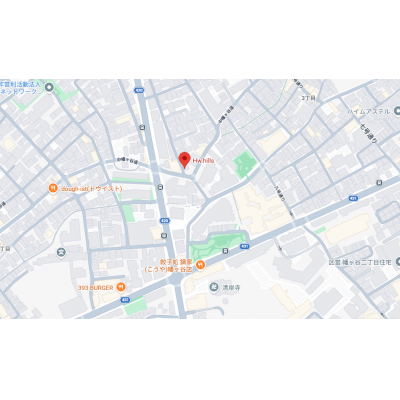 HW.HILLS幡ヶ谷（1R）　ペット相談可の物件地図