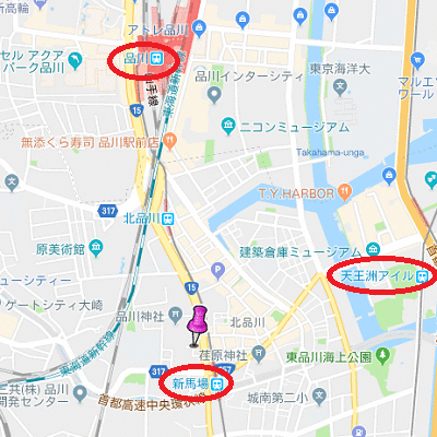 マンスリーリブマックス品川・京急新馬場ステーションフロント■『禁煙ルーム・25平米・駅2分』【1名入居限定・独立洗面】≪スタンダードシリーズ≫の物件地図