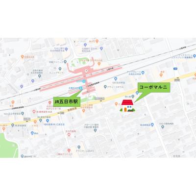 コーポマルニ　４F（インターネット無料・エレベーター・五日市駅徒歩２分）の物件地図