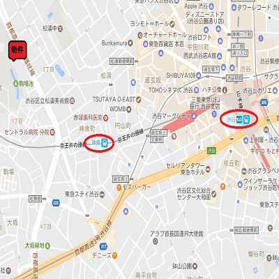 マンスリーリブマックス渋谷神泉・松濤WEST■『禁煙ルーム』【浴室乾燥付】≪スタンダードシリーズ≫の物件地図