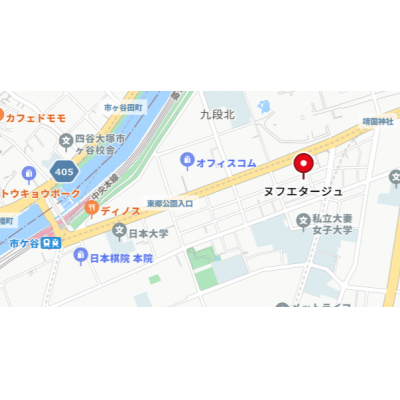 マンスリーステージ市ヶ谷の物件地図