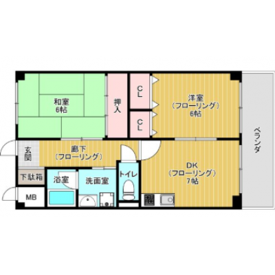 🌈新規オープン賃料半額🌈法人歓迎！駐車場付き＆ネット無料📶大型バイクも✨ゆとりの2DKで快適✨【M076】の物件地図