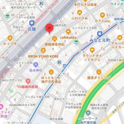 住一　神戸元町店　「【出張・同僚利用◎】新築1LDK｜3名可・ベッド2台｜駅徒歩1分・即生活」の物件地図