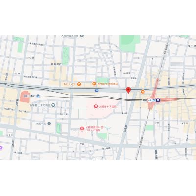 トラスト上本町1【上本町駅・鶴橋駅どちらの駅にも徒歩圏内】の物件地図