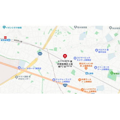 マンスリーステージ上板橋Ⅱ【インターネット無料！管理費無料！！25㎡以上】の物件地図