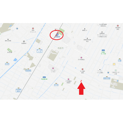 ACO西尾⭐Wi-Fi無料！最上階角部屋⭐※90日以上でご利用が可能となります。の物件地図