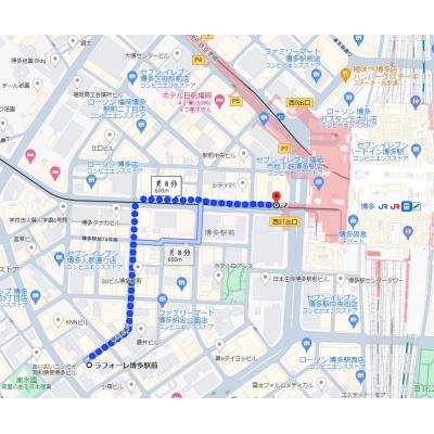 ラフォーレ博多駅前／C室の物件地図
