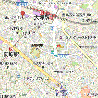 マンスリーリブマックス大塚ガリシア■『禁煙ルーム・1LDK・42平米』【追い焚き機能・独立洗面・浴室乾燥付】≪プレミアムシリーズ≫の物件地図