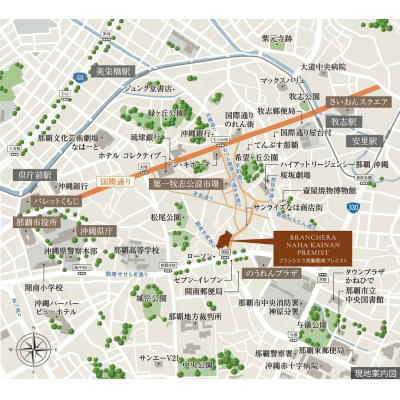 【新築】ブランシエラ那覇開南プレミスト　16階につき眺望良好!!の物件地図