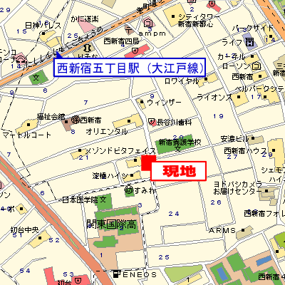 グッドステイ新宿中央公園・都庁前『禁煙ルーム・1K・22平米』≪スタンダードシリーズ≫の物件地図