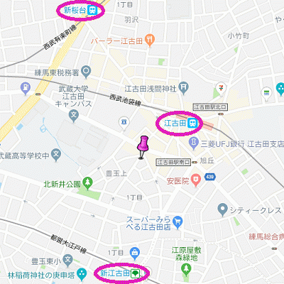 グッドステイ西武池袋線江古田ステーションフロント■『禁煙ルーム・駅4分・浴室乾燥付』【ベーシック】の物件地図