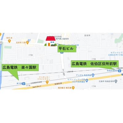 平石ビル301（駐車場付き！コイン通りすぐそば・コンビニ目の前です！）の物件地図