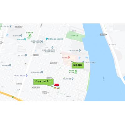 ジョイフル21　201（吉島病院徒歩2分・インターネット無料・2口コンロ）の物件地図