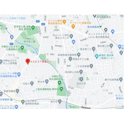 マンスリーステージ新宿落合【告知事項有】【光回線インターネット無料！管理費無料！！25㎡以上】の物件地図