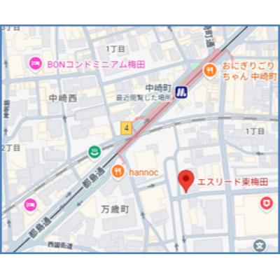 ワールドマンスリー梅田EAST（禁煙部屋）※インターネット無料物件の物件地図