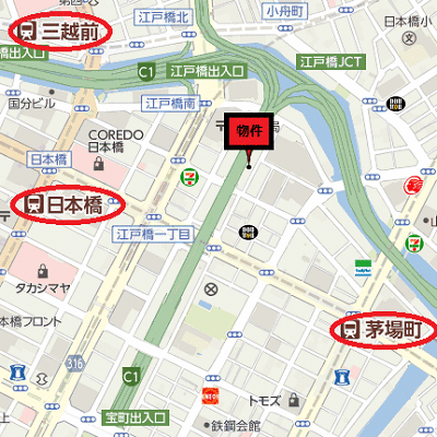グッドステイ日本橋兜町フェニックス弐番館『禁煙ルーム・1K・20平米・浴室乾燥機能付』【ベーシック】の物件地図