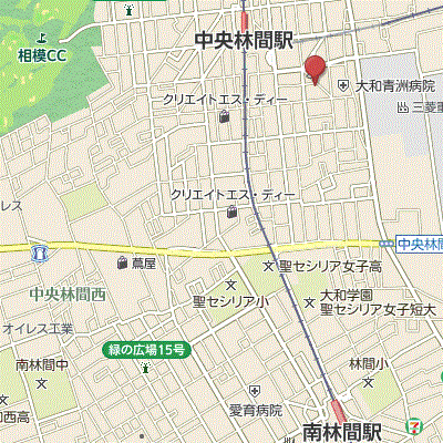 グッドステイ中央林間駅前EAST■『禁煙ルーム・1名入居限定・1R・駅4分・独立洗面・浴室乾燥付』【ベーシック】の物件地図
