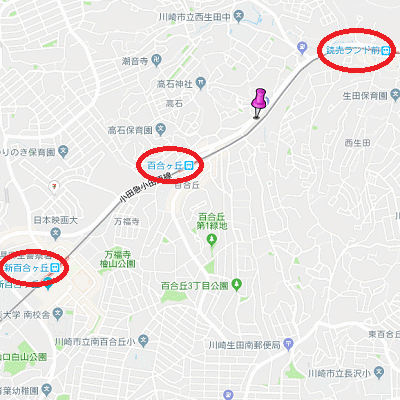 グッドステイ小田急線百合ヶ丘■『禁煙ルーム・独立洗面・浴室乾燥付』【ハイクラス】の物件地図