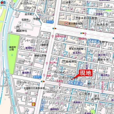 アパマートマンスリー富山市 磯部町 Wi-Fi無料 1K (bb)の物件地図