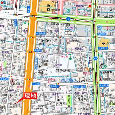 アパマートマンスリー富山市 千石町 1K (cb)の物件地図