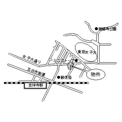 リベストマンスリー吉祥寺１２【新築・オートロック・無料Wifi】の物件地図