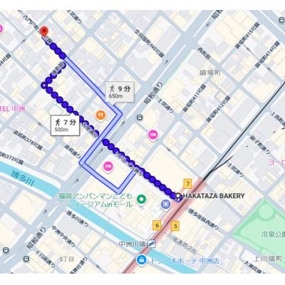 予約１０月～ 博多パレス／SR1号室の物件地図