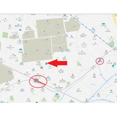 ACO中山町⭐オートロック付き⭐の物件地図
