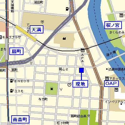 マンスリーリブマックス天満■【NET対応】≪スタンダードシリーズ≫の物件地図