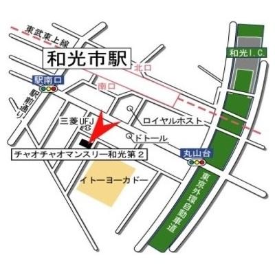 チャオチャオマンスリー和光第2B【NET有】の物件地図