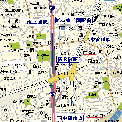 マンスリーリブマックス東三国駅前△【駅1分・NET対応】≪スタンダードシリーズ≫の物件地図