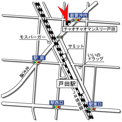チャオチャオマンスリー戸田【NET無料】の物件地図
