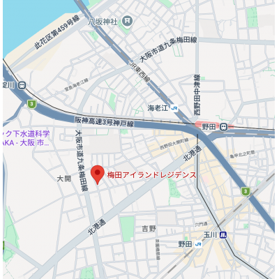 マンスリー大開の物件地図