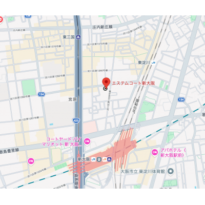 マンスリー新大阪の物件地図