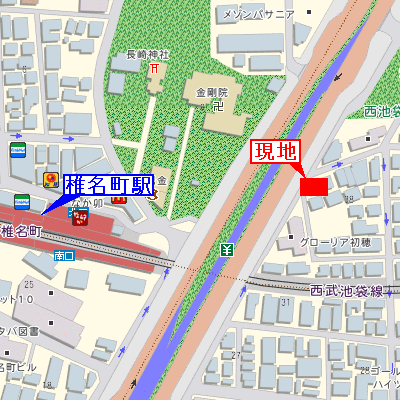 マンスリーリブマックス池袋椎名町駅前□『禁煙ルーム・1DK・34平米・駅2分』【追い焚き機能・浴室乾燥付】≪エクセレントシリーズ≫の物件地図