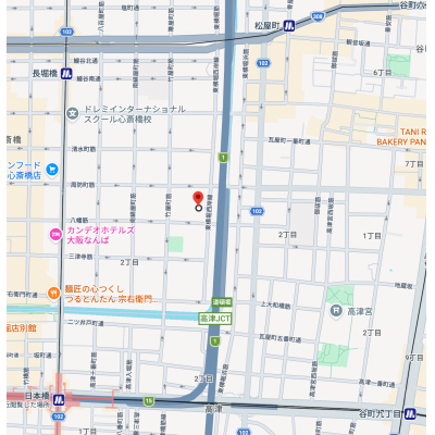 マンスリー道頓堀の物件地図