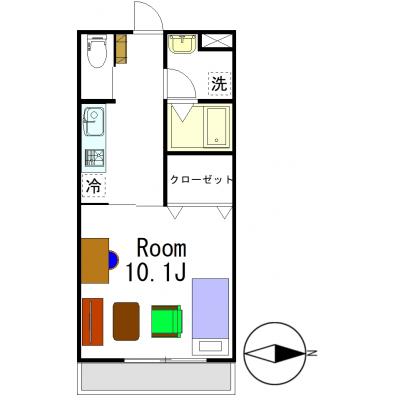 🍀グランマンスリー🍀太田西本町102📍太田駅🚉徒歩圏内🚶‍♂️🎵バス🛁トイレ別✨独立洗面台あり🌈ウォークインクローゼットあり🎀の物件地図